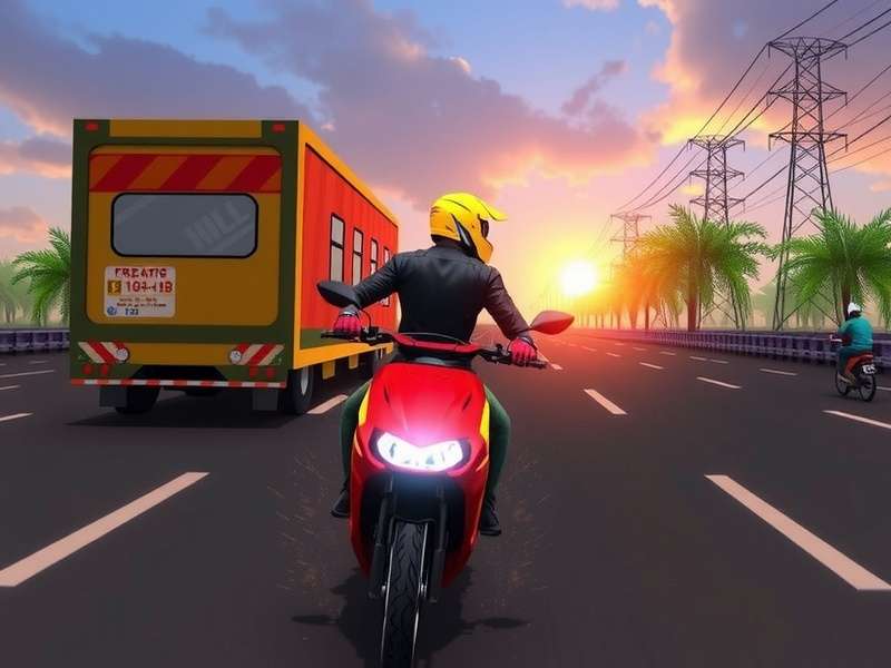 Traffic Rider गेम का स्क्रीनशॉट - बाइक रेसिंग एक्शन