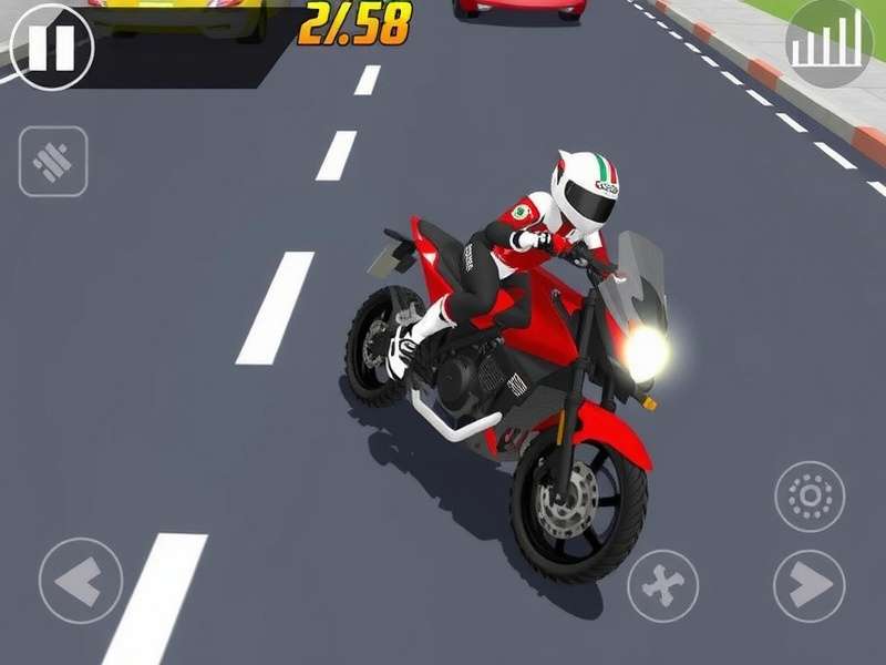 Traffic Raider Mod APK gameplay screenshot showing fast bike racing