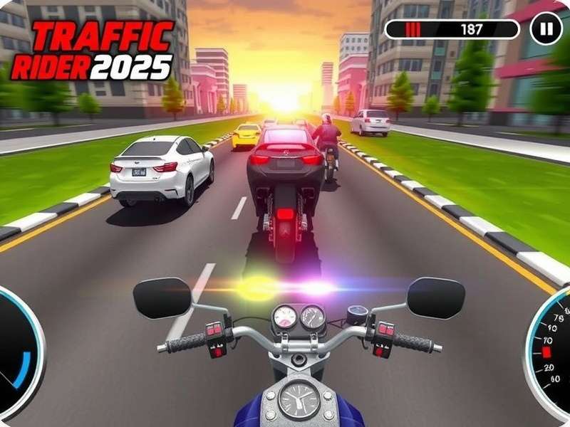 Traffic Rider 2025 New Bike in action on highway