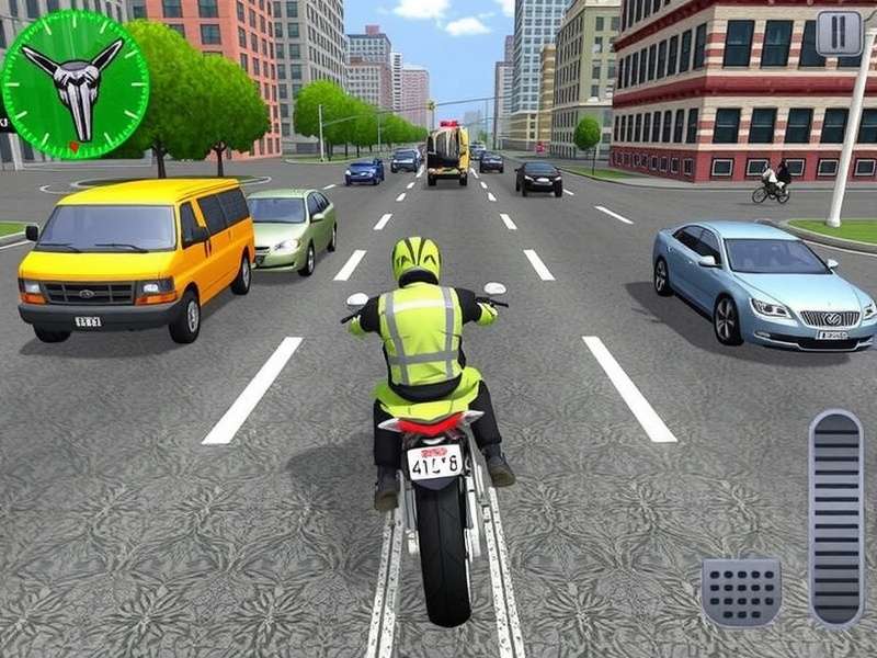 Traffic Rider Online Gameplay Screenshot - Motorcycle on highway