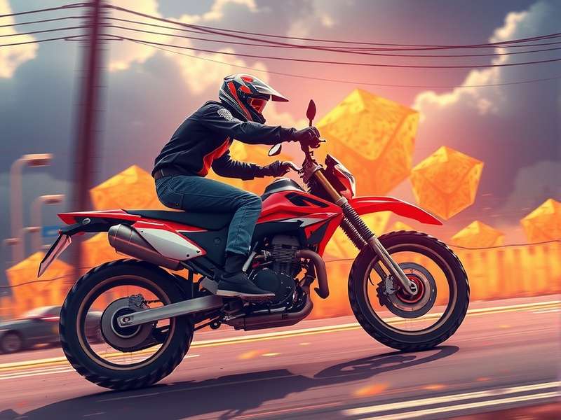 Split-screen comparison of bike handling in Traffic Rider