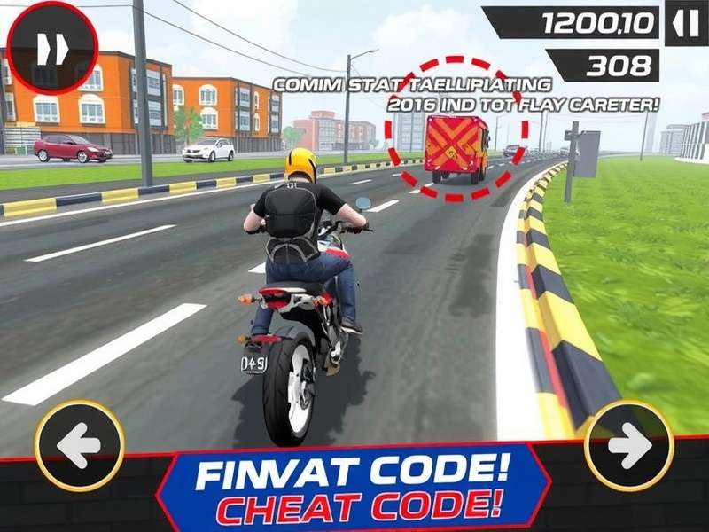 Indian Bike Traffic Rider Cheat Code in action showing unlimited money and bikes