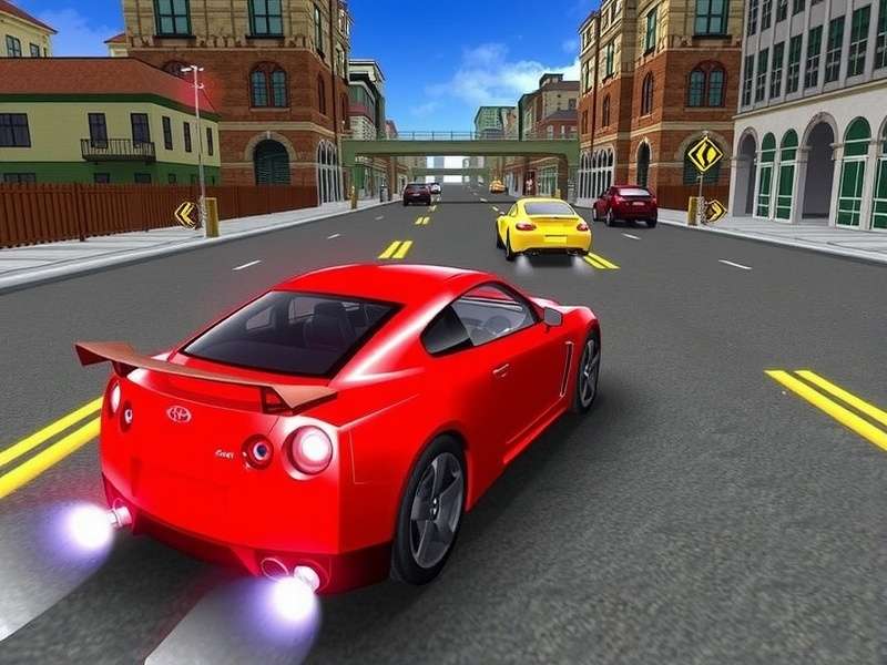 Traffic Rider gameplay screenshot showing a bike weaving through traffic