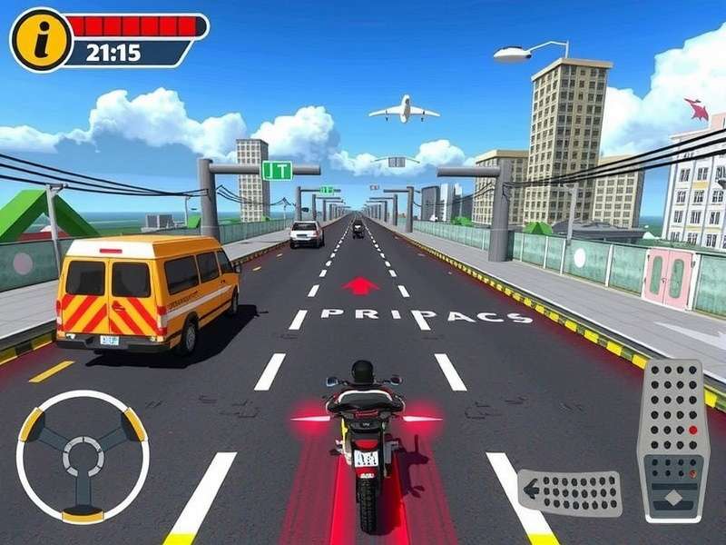 Traffic Raider Io gameplay screenshot showing high-speed bike on highway