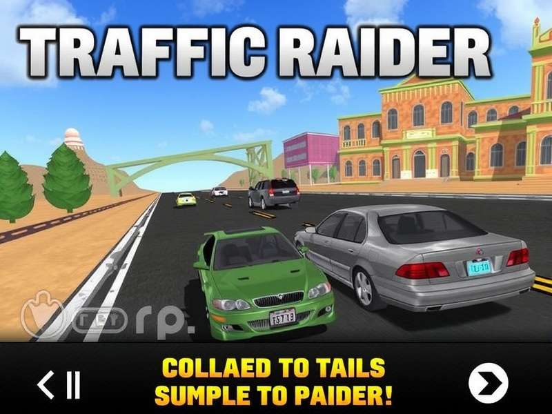Traffic Rider game screenshot showing a motorcycle in heavy traffic