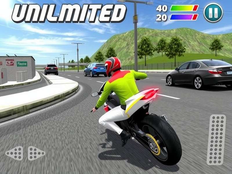 Comparison of different Traffic Rider bikes showing stats and performance on Indian road layouts