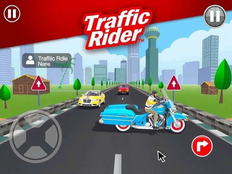 Traffic Rider motorcycle racing scene