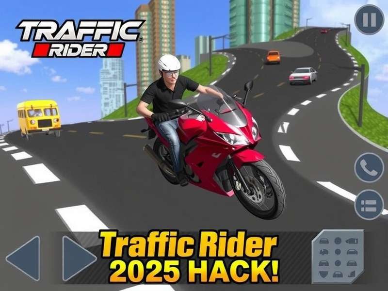 Traffic Rider game screenshot showing bike and highway