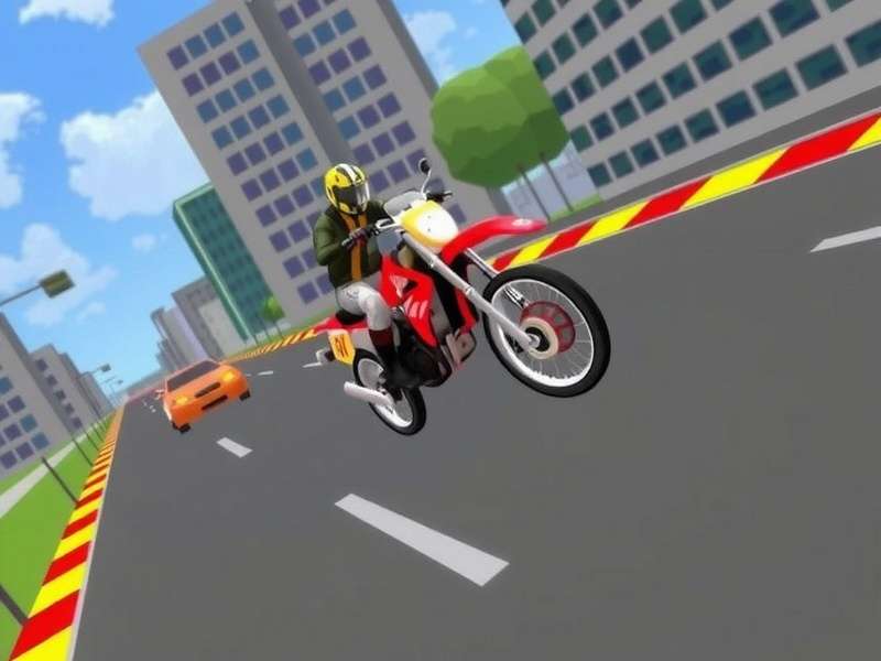 Traffic Rider Online gameplay screenshot showing high-speed bike racing on highway