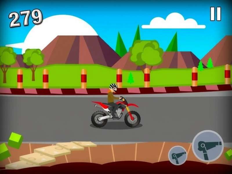 Traffic Rider gameplay screenshot showing motorcycle racing through traffic