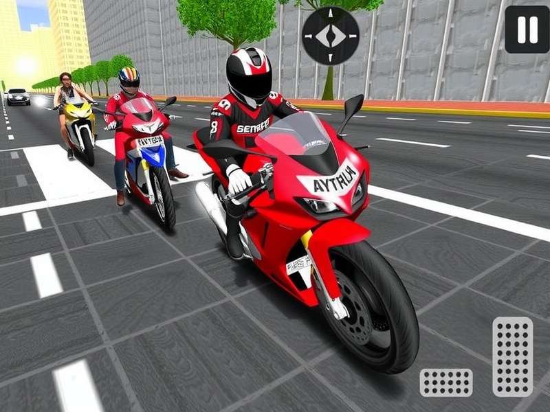Traffic Rider game running on BlueStacks emulator on a PC screen