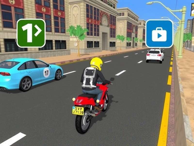 Traffic Rider Gameplay Scene - Motorcycle racing on highway