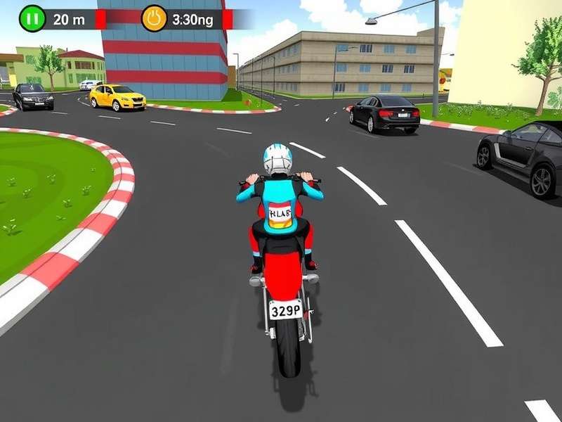 Traffic Rider Zenix bike in high-speed action