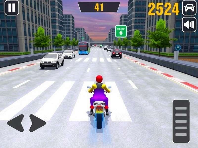 Traffic Rider iOS Mod Gameplay Screenshot showing unlocked bikes