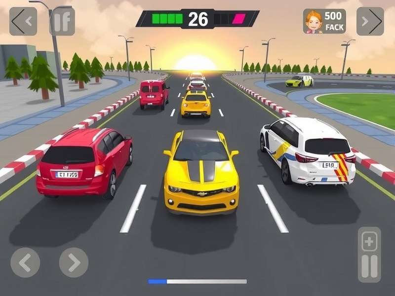 Traffic Race gameplay action on Indian highway with multiple bikes and cars in heavy traffic