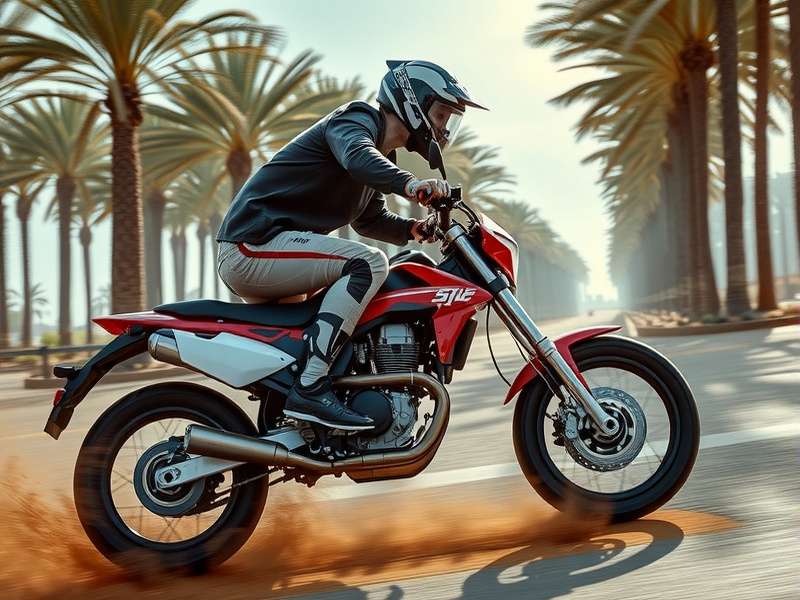 Traffic Rider gameplay showing motorcycle lane-splitting through heavy Indian traffic with trucks and cars.