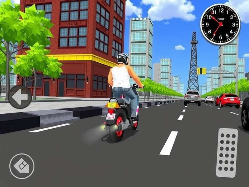 Traffic Rider on Crazy Games – high-speed bike racing gameplay screenshot