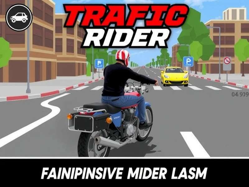 Traffic Rider Unblocked gameplay screenshot showing a high-speed bike race through traffic