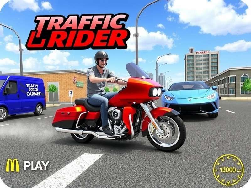 Traffic Rider Game Play action on Indian highways — bikers overtaking traffic