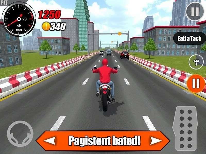 Traffic Rider gameplay with all bikes unlocked showing high-speed highway racing