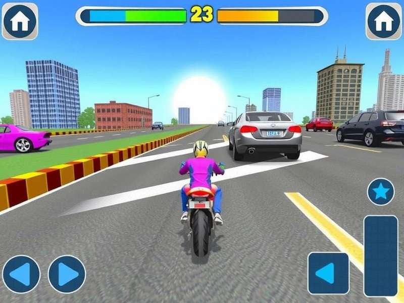 Traffic Rider upgrade path – Engine first, then brakes, tires, nitro, cosmetics