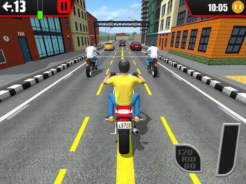 Traffic Rider Ios gameplay screenshot showing high-speed highway chase with Indian traffic conditions