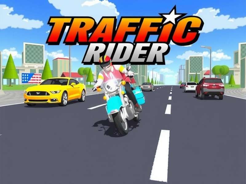 Traffic Rider online free play — high-speed motorcycle racing through highway traffic